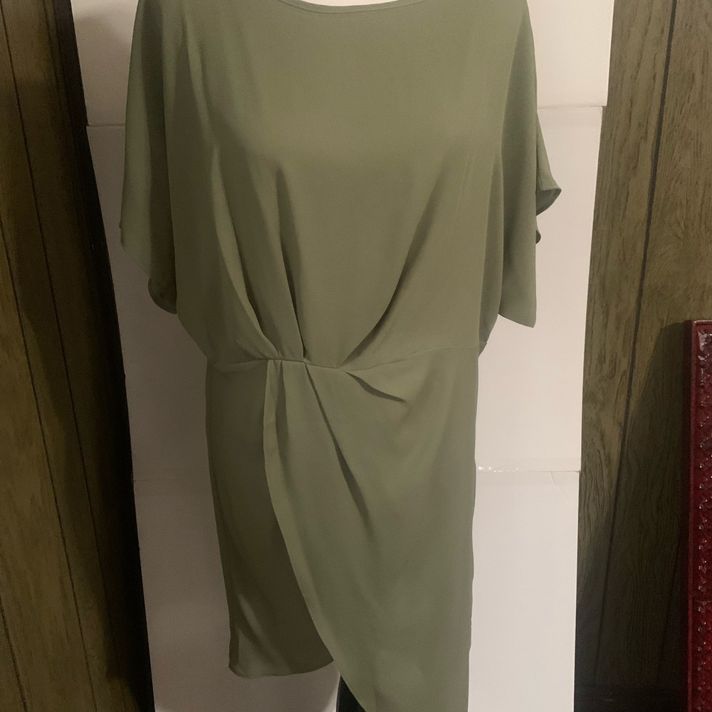 Chic Olive Asymmetrical Dress